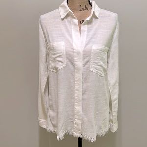 UMGEE White Button Up top. Size Small.
